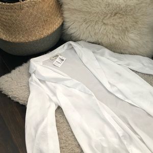 White silk blazer